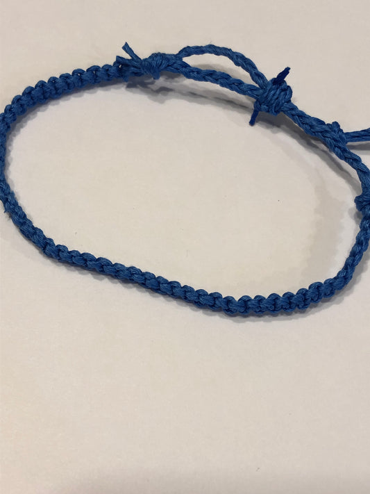 Blue Bamboo Cord Bracelet