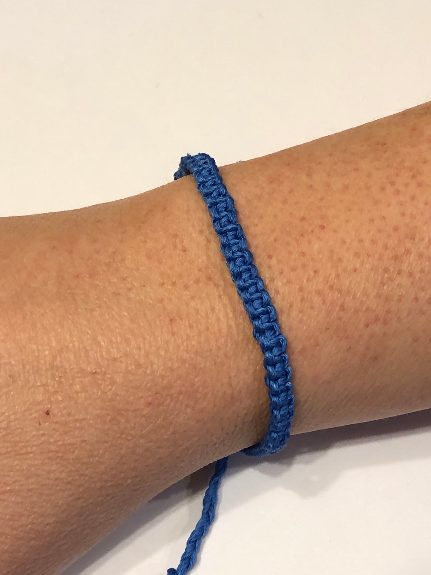 Blue Bamboo Cord Bracelet