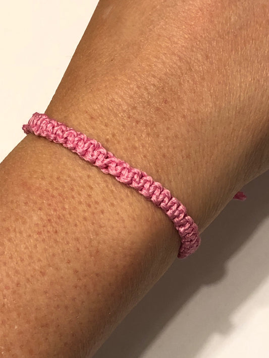 Pink Bamboo Cord Bracelet