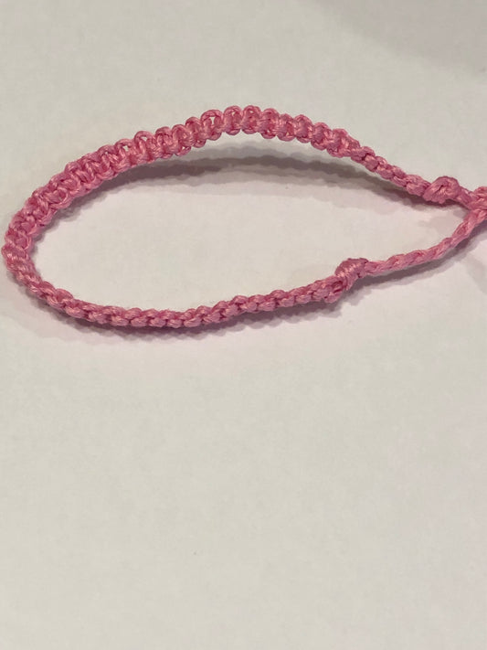 Pink Bamboo Cord Bracelet