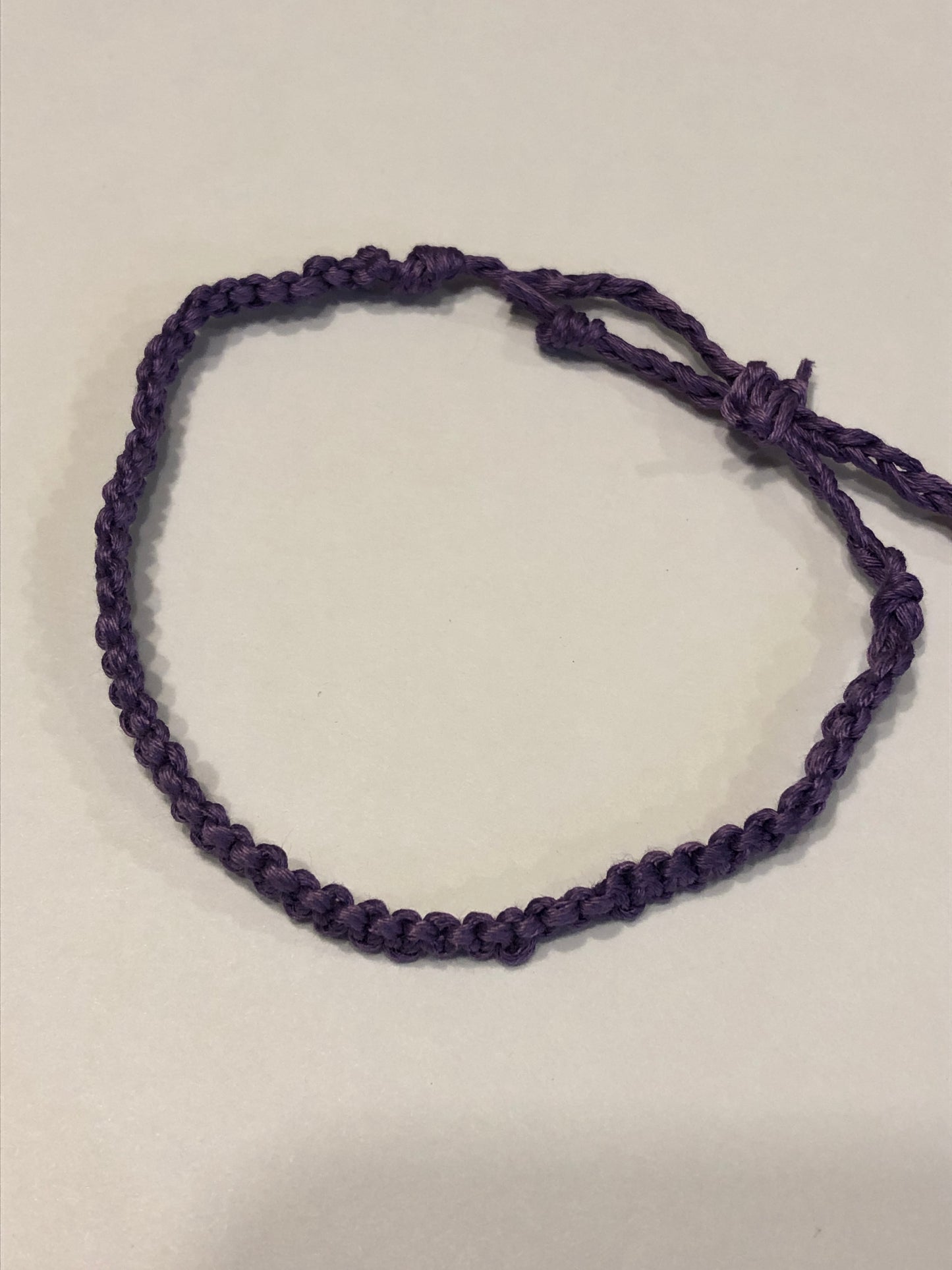 Purple Bamboo Cord Bracelet