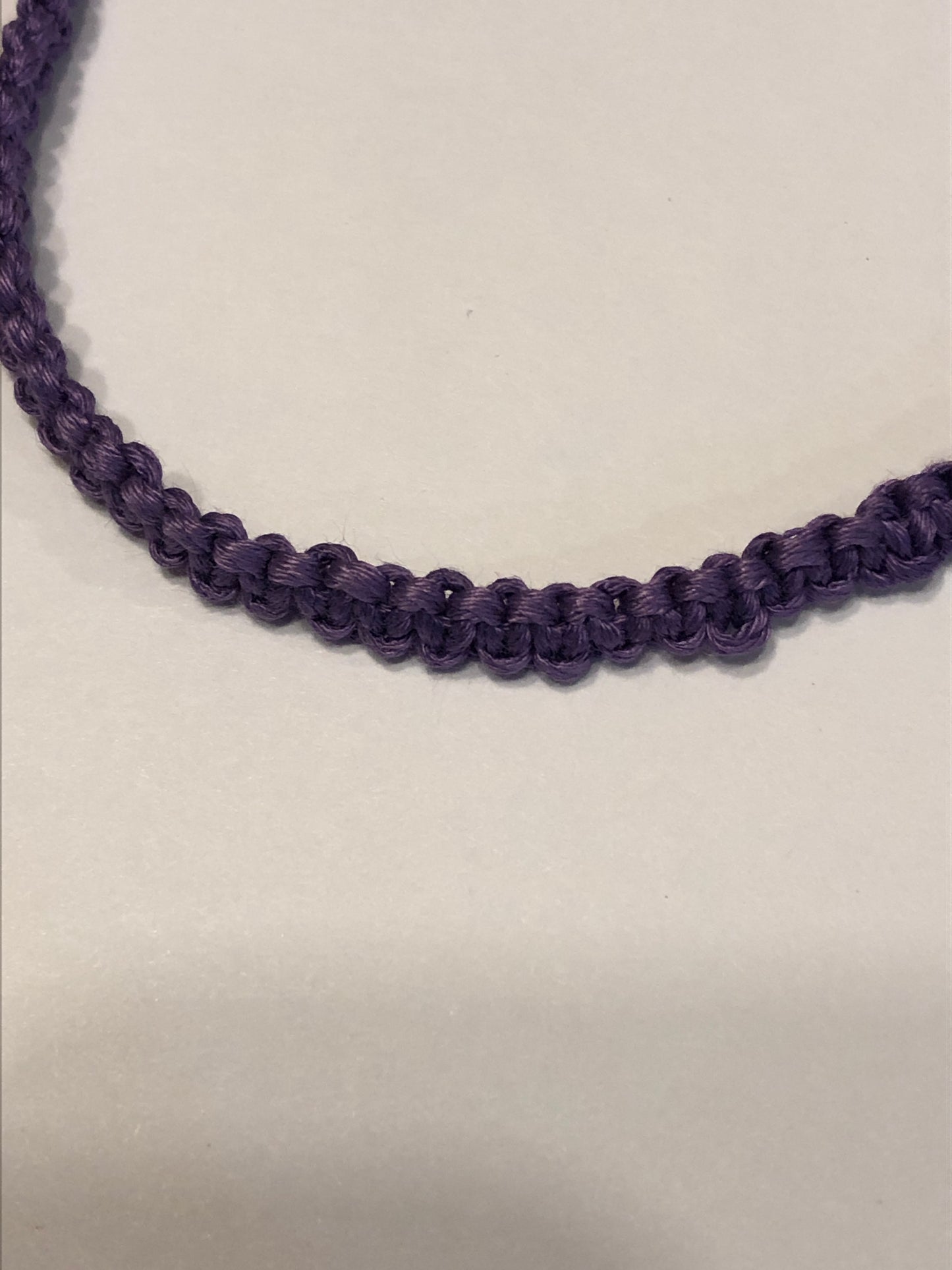 Purple Bamboo Cord Bracelet