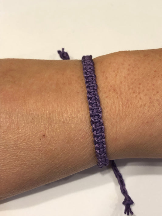 Purple Bamboo Cord Bracelet